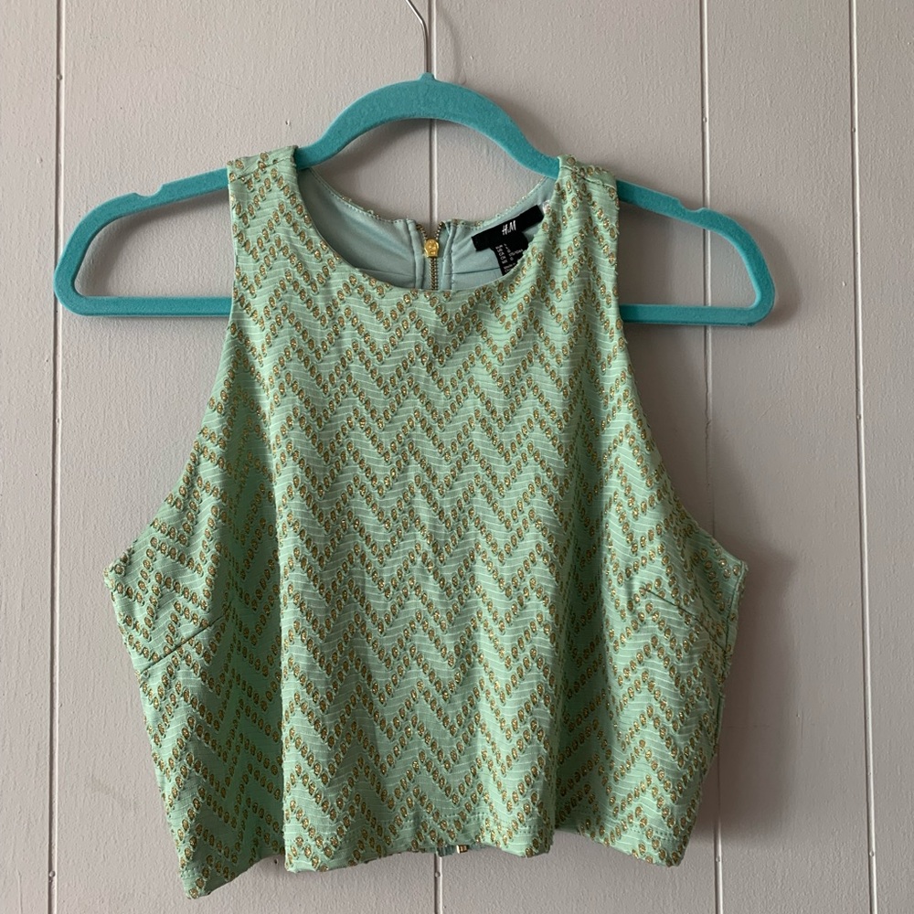 Mint Detail Crop Top